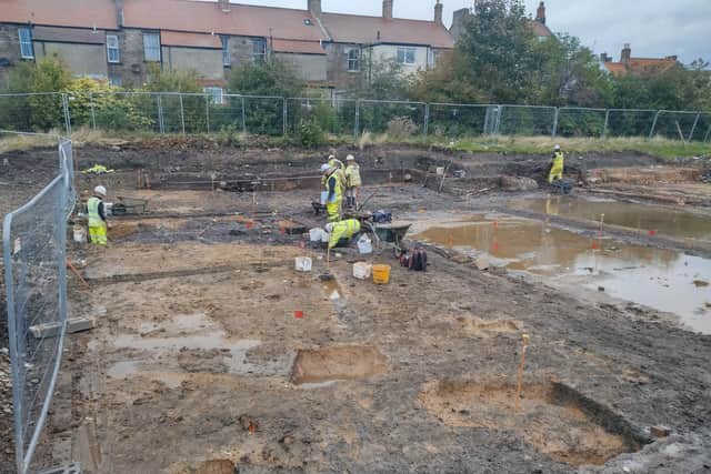 Archaeologists at work on the Berwick Infirmary site.
