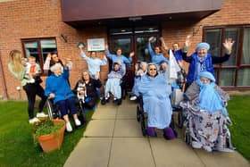 Staff, residents, and families, aged between one and 102, took part in the memory walk. (Photo by Station Court Care Home)