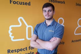 Lewis Yates is a former apprentice and now a fully qualified electrician employed at Bernicia.