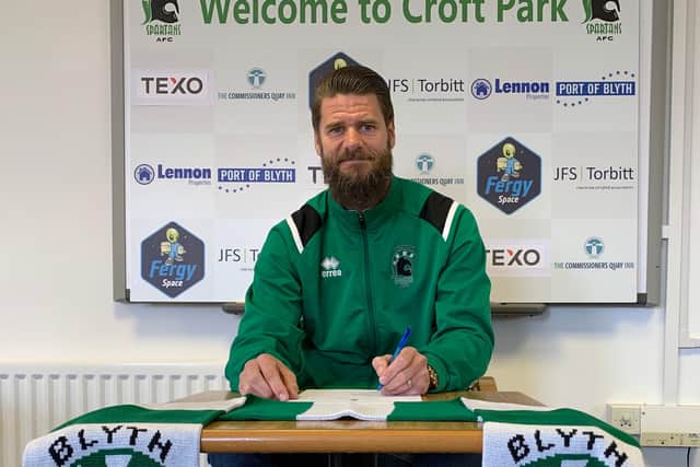Blyth Spartans manager Michael Nelson.