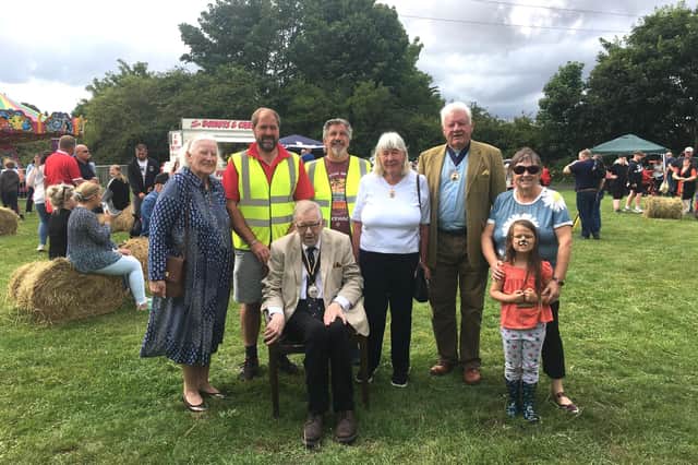 Some of the Summer Fete organisers with members of the Berwick Civic Party. From left, Mayoress Jo Bowlas, David Belcher, Aldo Gaeta, Sheriff’s Lady Susan Hughes, The Sheriff of Berwick, Canon Alan Hughes, Christine Greenall with Eliza Greenall and Mayor of Berwick Coun Alan Bowlas, centre. Picture by Josiah Greenall.