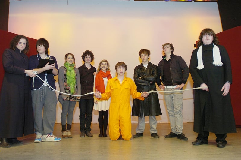 The principle cast members of the Duchess's High School's production of Jesus Christ Superstar, in March 2010.