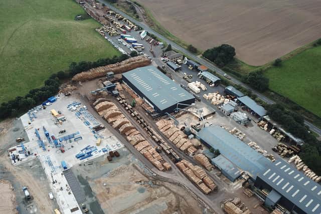 An aerial view of the A&J Scott site at Wooperton.