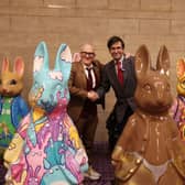 Event host Alfie Joey and auctioneer Fred Wyrley Birch.