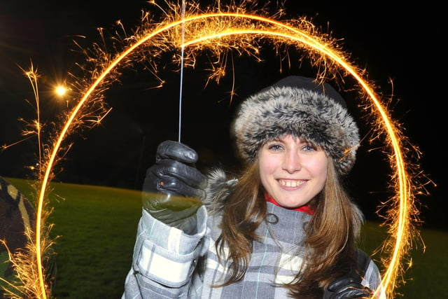 Vicky Thorpe at Alnwick Round Table fireworks display in 2011.