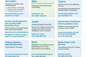 Mental health support services in Northumberland.