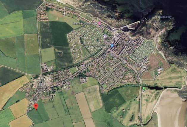The site of the proposed homes on the south-western tip of North Sunderland. Picture from Google.