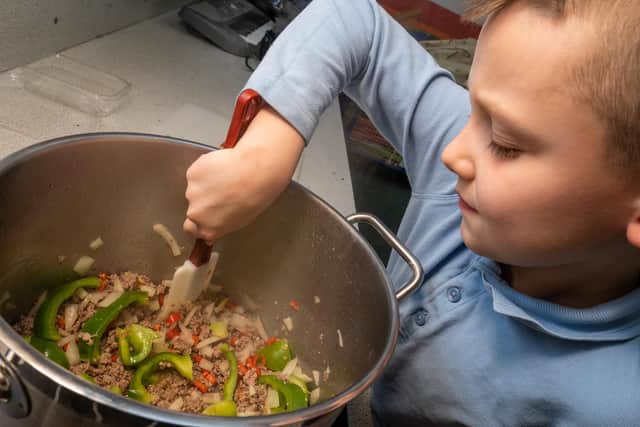 The workshops have taught families how to cook meals from scratch.