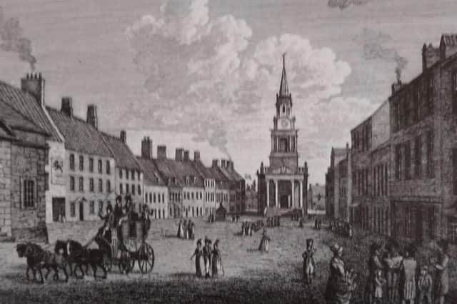 An image of Berwick town centre in the 18th Century.