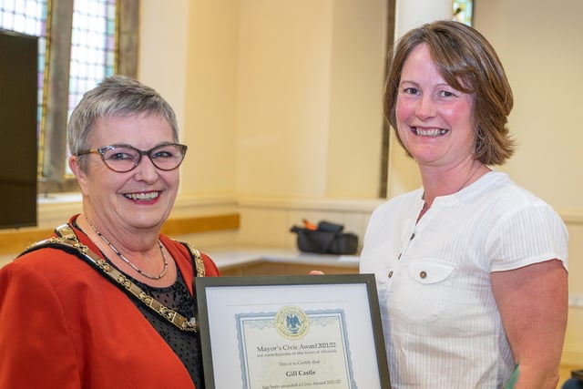 Gill Castle received an award for her inspiring efforts to turn a negative into a positive and raise awareness of birth trauma, stoma and life as a “can do” person.