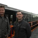 Celebrity architect and presenter George Clarke visited the school to see the completed train as part of filming for the programme.