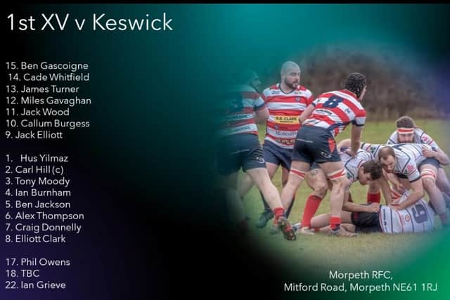 The team which ran out against Keswick on Saturday.