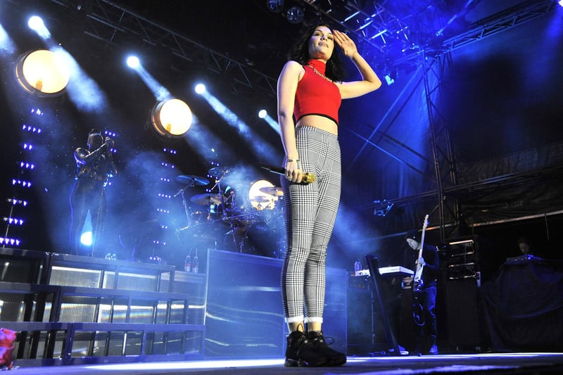 Jessie J on stage at the Alnwick Castle concert in August 2012.