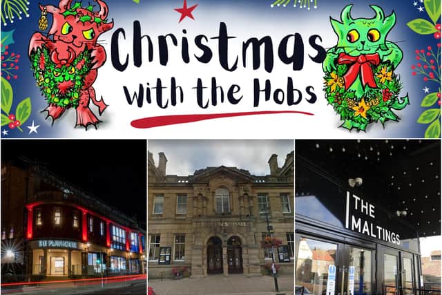 Christmas with the Hobs has been created with support from Alnwick Playhouse, Queen's Hall Arts in Hexham and The Maltings in Berwick.