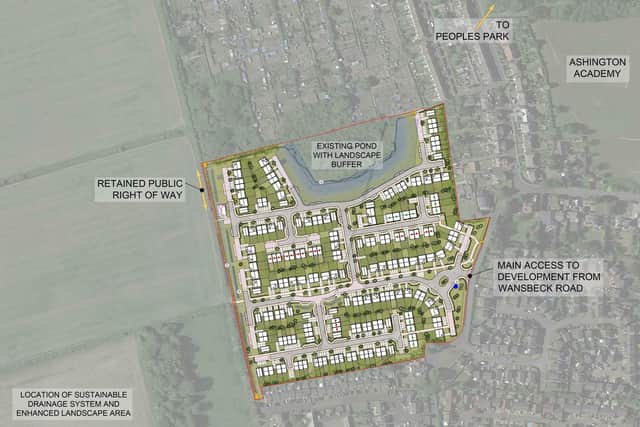 A plan of the proposed development.