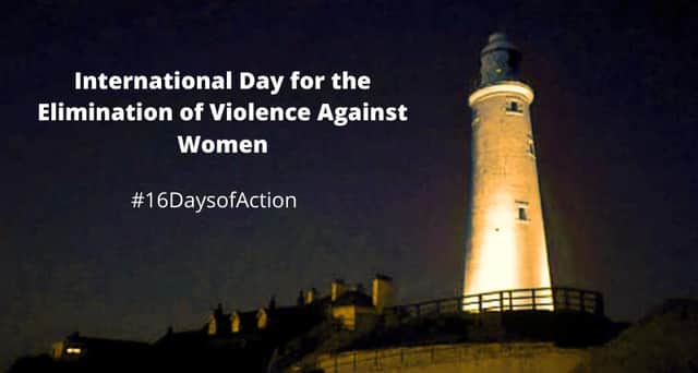 St Mary’s Lighthouse will be lit orange next week for the international 16 Days of Action campaign to end violence against women and girls.