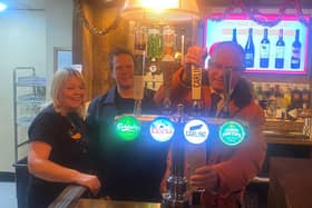 Ian Levy MP pours a pint in The Lord of the Manor in Cramlington. (Photo by Ian Levy)