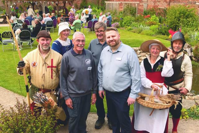 Alex Pearson and Barry Mead, and some re-enactors, at the event.