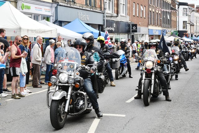 Some of the motorbikes in the parade.