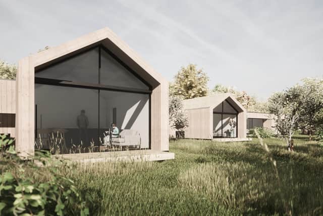 Holiday lodges planned at Whitehouse Farm. Image: Miller Partnership Architects