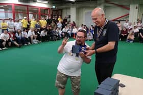 Club President David Ross presented medals in 2019.