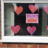 Families are being asked to decorate colourful ‘Hearts of Hope’ and put them in their windows to show support to CHUF's ‘Heart Families’ and key workers.