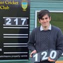 Wooler’s Laurie Blackburn, whose knock of 120 not out was the highest league score achieved by a player for the Glendale side.