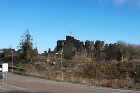 Alnwick Castle and Greenwell Road car park.