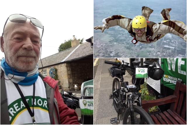 Kerry Noble, from Belford, completed a 40-mile cycling challenge for the Great North Air Ambulance.