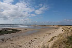 The incident took place at Beadnell Bay, Northumberland, on Sunday evening.