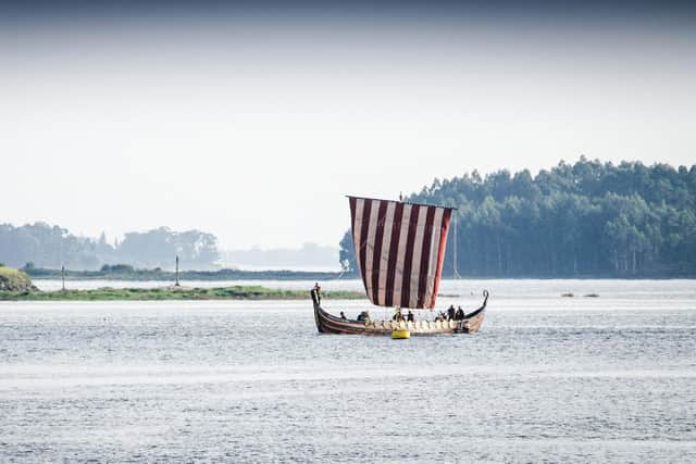 A Viking longboat.