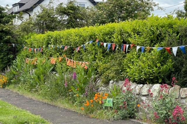 Northumberland bunting combined with red, white and blue.