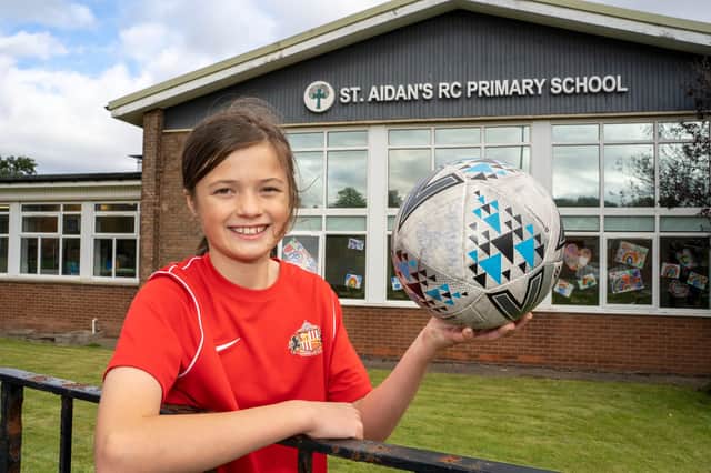 Lily Williamson, a pupil at St Aidan’s RC Primary School in Ashington, has been selected for Sunderland Girls’ Academy.