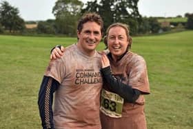 Anne-Marie Trevelyan and Veterans Minister Johnny Mercer after taking part in the Royal Marines Commando Challenge.