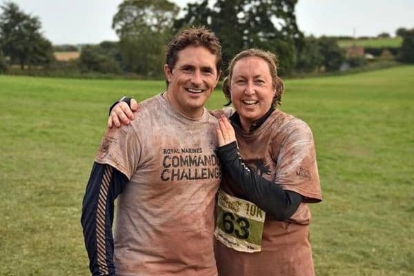 Anne-Marie Trevelyan and Veterans Minister Johnny Mercer after taking part in the Royal Marines Commando Challenge.