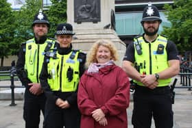 Northumbria Police and Crime Commissioner Susan Dungworth with Project Guardian officers.