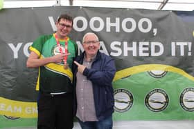 Mark Hogg and Graeme Jerdan at the Great North Run.