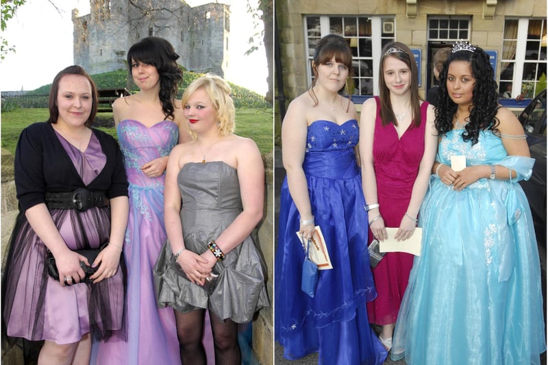 Stunning dresses at the 2009 Coquet High School prom held at the Sun Hotel at Warkworth.