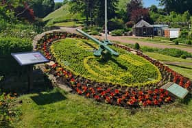 This year, the floral clock has a Coronation theme.
