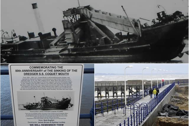 An information board commemorating the SS Coquet Mouth tragedy has been installed on Amble Pier.
