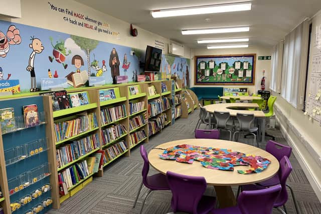 The new library at St Robert’s Catholic First School.
