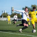 Action from Ashington’s 1-0 home defeat at the hands of Heaton Stannington on Saturday. Picture by Ian Brodie.