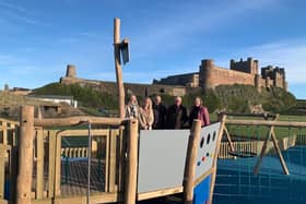 Anne-Marie Trevelyan MP with members of Bamburgh Parish Council, viewing new disabled access and play facilities at Bamburgh.