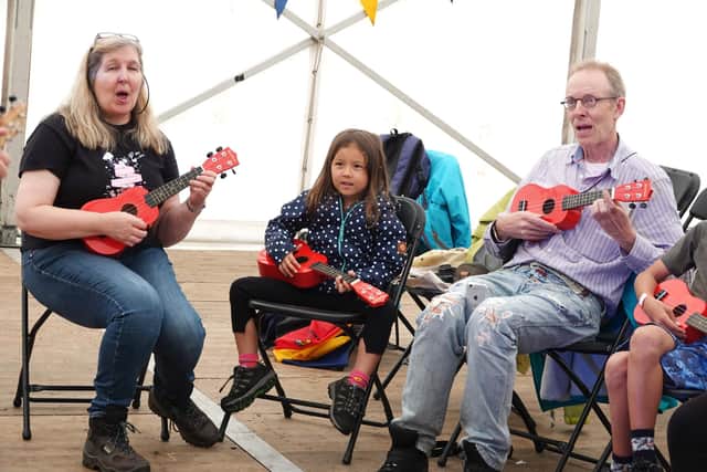 Ukelele workshop at Alnwick Music Festival 2019.
Picture by Jane Coltman
