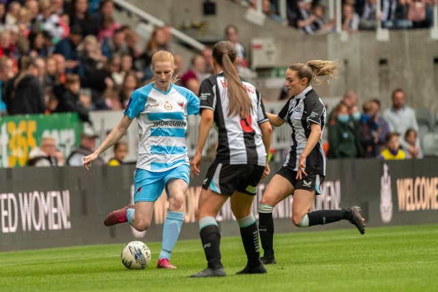 Action from Newcastle United Women v Alnwick Town Ladies.