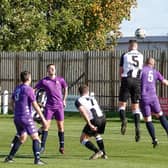 Action from Alnwick Town against Wallington. Picture: Alnwick Town