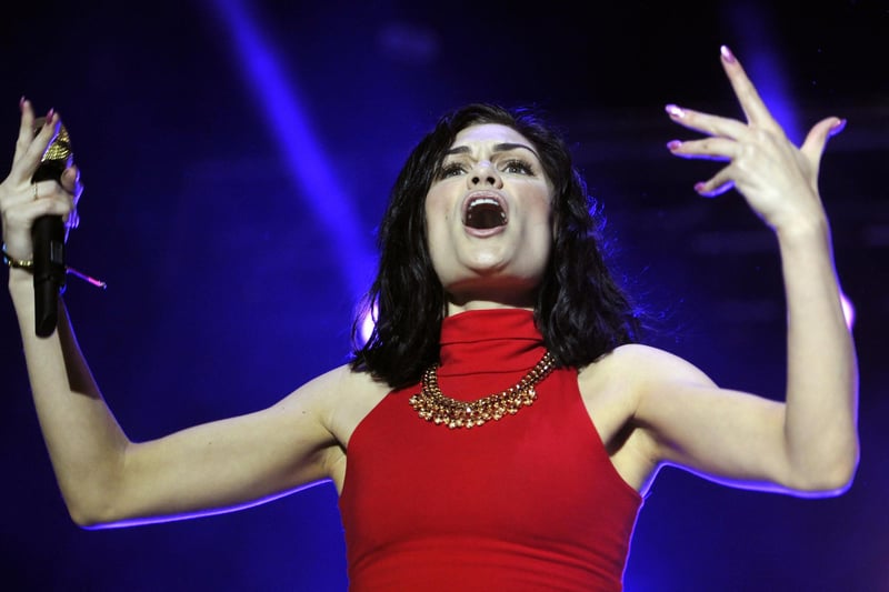 Jessie J on stage at the Alnwick Castle concert in August 2012.