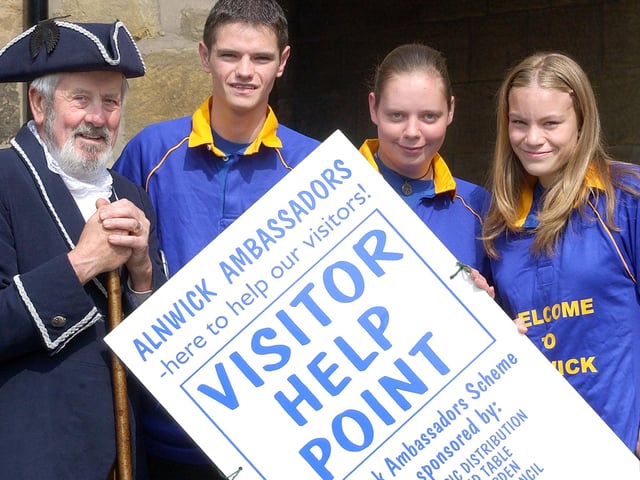 ALNWICK AMBASSADORS ADRIAN IONS, IAN PERKS, JANE TAYLOR AND RACHAEL FAIRBAIRN.