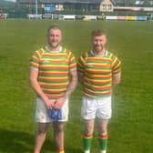 Berwick players Ryan Wilson and Aidan Rosie in County colours