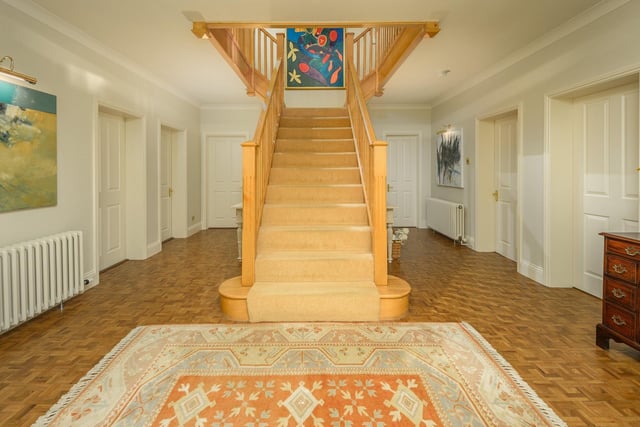 The front hallway and staircase.